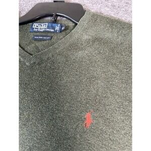 Ralph Lauren Green Sweater with Red Logo